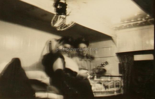 Peter Provenzano Photo Album Image_copy_125.jpg - Playing around New Year's Eve 1941 aboard the  MS Motron Bay during the return to Canada. December 31, 1941.